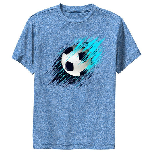Boy's Lost Gods Blue Soccer Ball Soaring Performance Tee