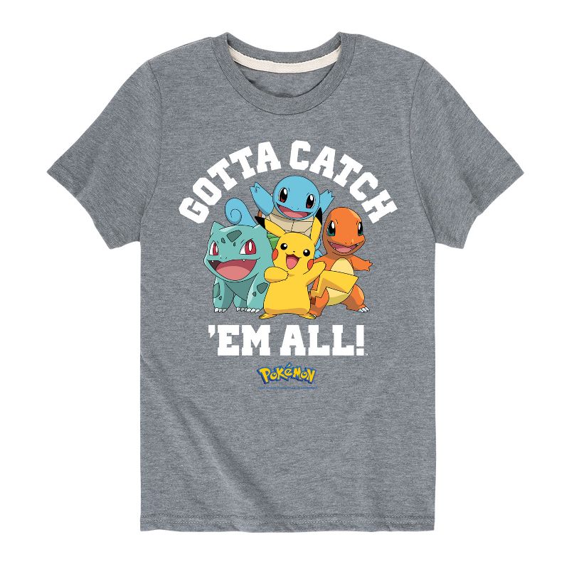 تي شيرت جرافيكي بأكمام قصيرة للأولاد - بوكيمون - يجب أن نمسكهم جميعًا