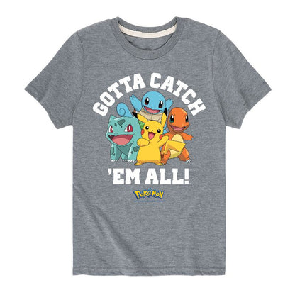 تي شيرت جرافيكي بأكمام قصيرة للأولاد - بوكيمون - يجب أن نمسكهم جميعًا