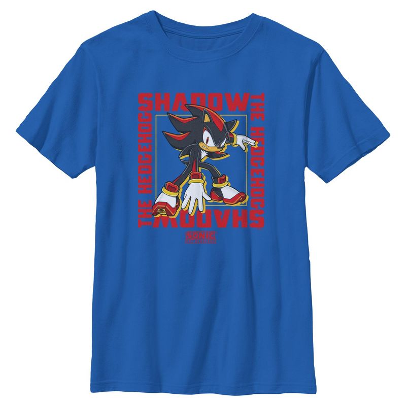 Boys Sonic the Hedgehog Shadow Text Frame T Shirt