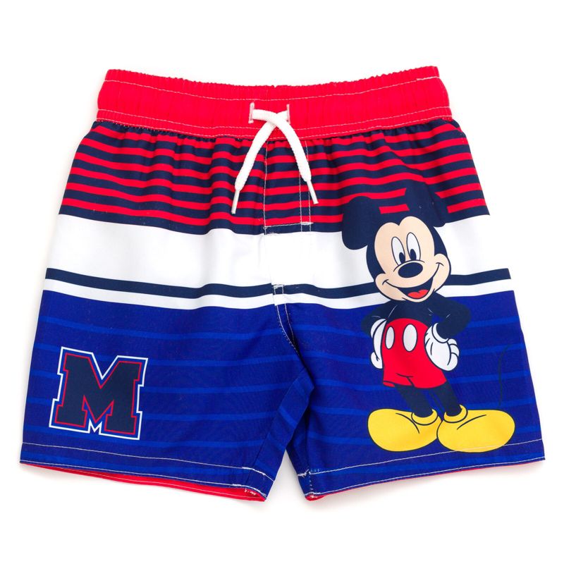 Disney Mickey Mouse UPF 50+ Swim Trunks Little Kid to Big Kid Sizes (12 Months - 14-16)
