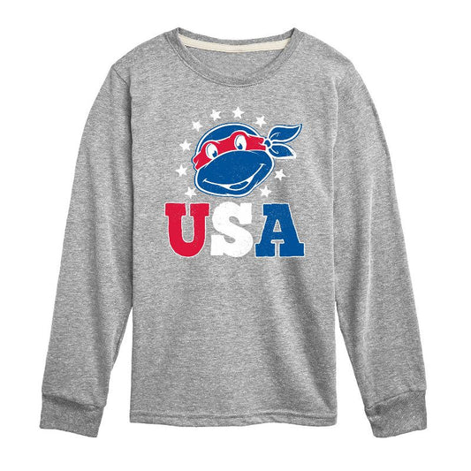 تي شيرت رافائيل الأمريكي بأكمام طويلة ورسومات جرافيكية للأولاد - سلاحف النينجا المراهقة المتحولة