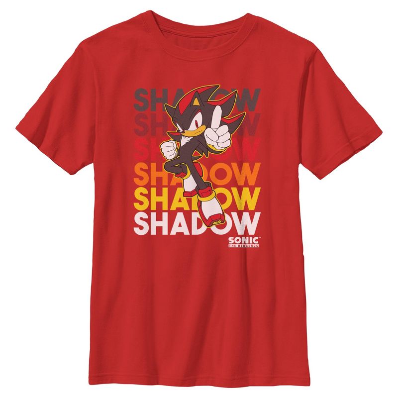 Boys Sonic the Hedgehog Shadow Stack T Shirt