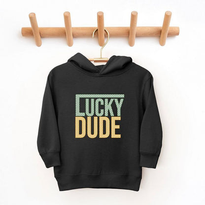 The Juniper Shop Block Checkered Lucky Dude Toddler Graphic Hoodie