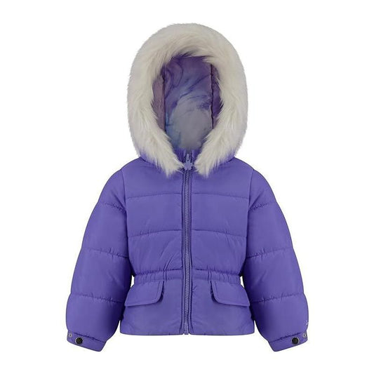 LONDON FOG Girls' Heavyweight Warm Winter Coat with Faux Fur Trim