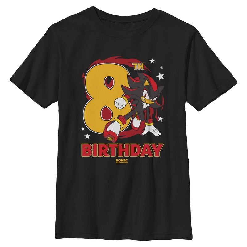 Boys Sonic the Hedgehog Shadow 8th Birthday T Shirt