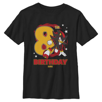 Boys Sonic the Hedgehog Shadow 8th Birthday T Shirt