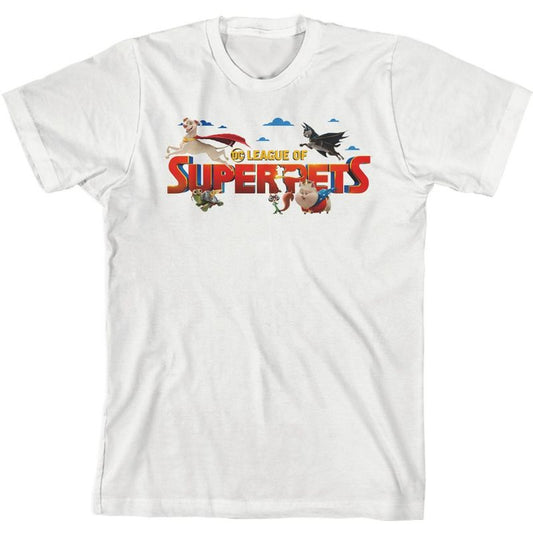 DC League Of Super Pets Movie Characters Youth White T-shirt