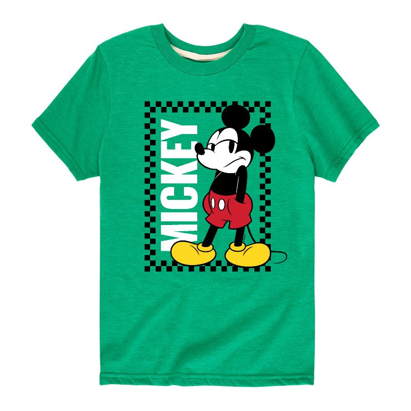 Boys' - Disney - Mickey Checker Frame Short Sleeve Graphic T-Shirt