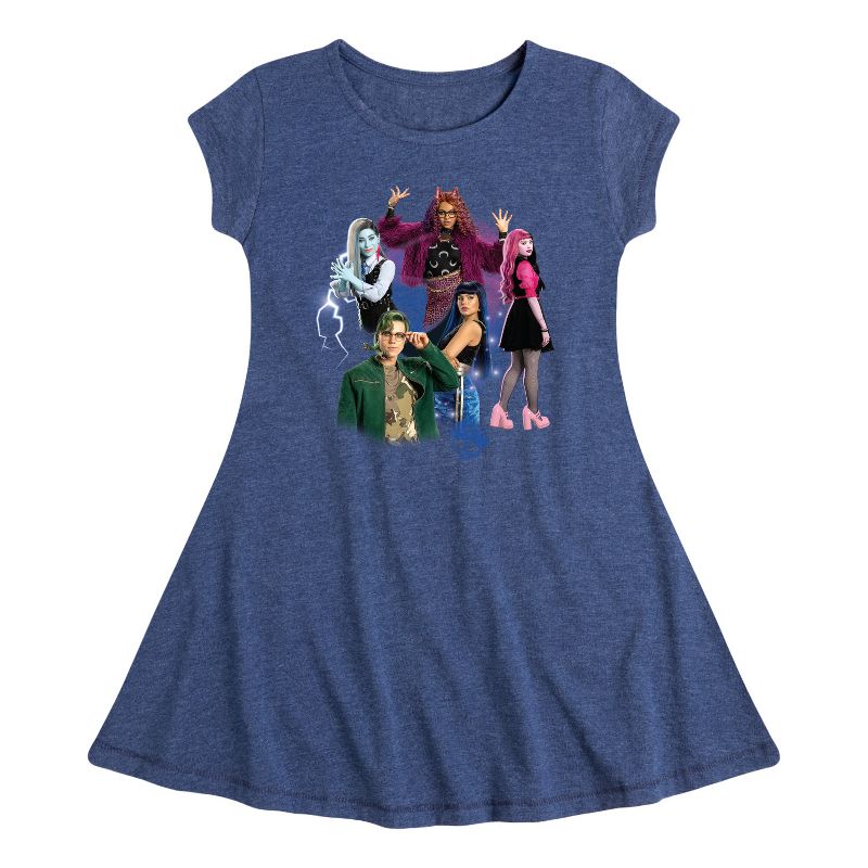 Girls' - Mattel - Monster High 2 Girl Crew Fit & Flair Cap Sleeve Dress