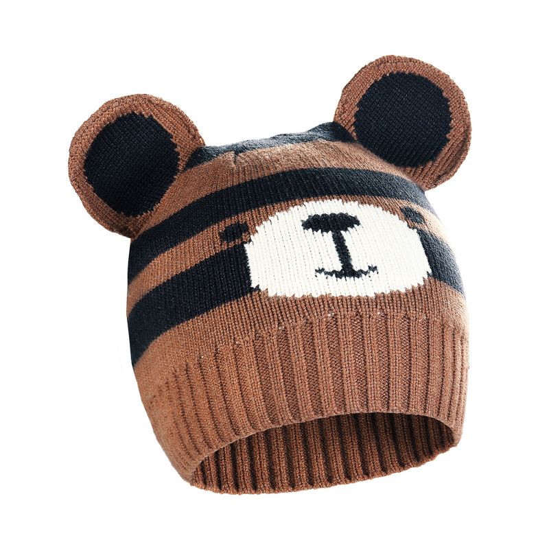 Cute Beanies Hat Cap for Kids, Warm Toddler Winter Hats, Todder Knit Hats for Boys Girls Aged 6-10 - Catalonia