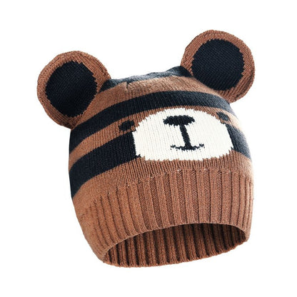 Cute Beanies Hat Cap for Kids, Warm Toddler Winter Hats, Todder Knit Hats for Boys Girls Aged 6-10 - Catalonia