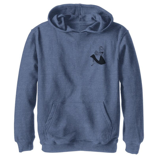 Boy's Alice in Wonderland Pocket Sketch Alice Pull Over Hoodie