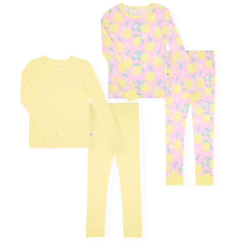 Sleep On It Girls 2-Pack Bamboo Snug Fit Girls Pajama Sets - Toddler Pajamas to Girls Pajamas Set