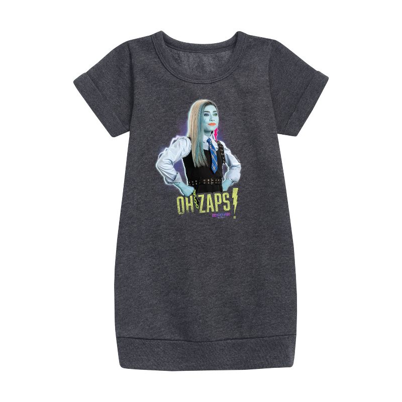 فستان أوه زابس! الصوفي الجرافيكي بأكمام قصيرة للبنات من مونستر هاي