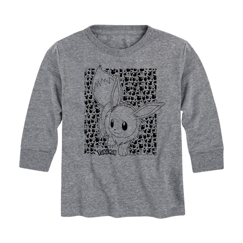 تي شيرت جرافيكي بأكمام طويلة بنقشة بوكيمون - إيفي للأولاد