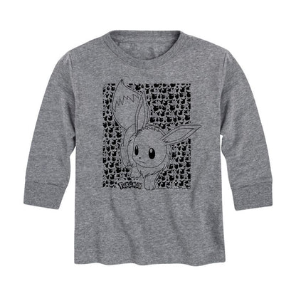 تي شيرت جرافيكي بأكمام طويلة بنقشة بوكيمون - إيفي للأولاد