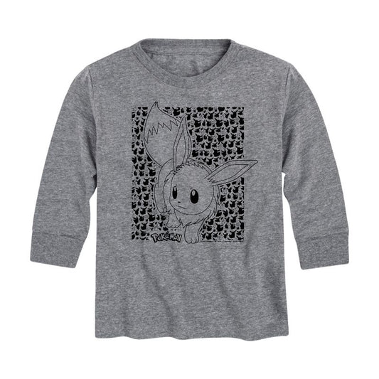 تي شيرت جرافيكي بأكمام طويلة بنقشة بوكيمون - إيفي للأولاد