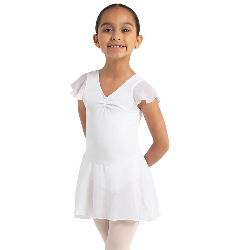 Capezio Flutter Sleeve Dress - Girls