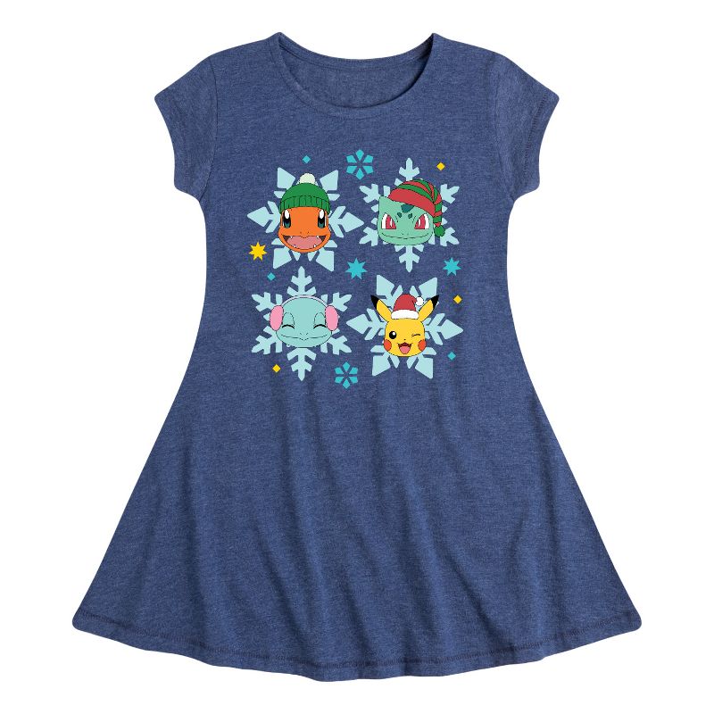 فستان بوكيمون للبنات - بوكي فليكس - مناسب وأنيق بأكمام قصيرة