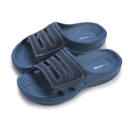 Roxoni Boy's Waterproof Slippers Shower Pool Rubber Clog Outdoor Sandals