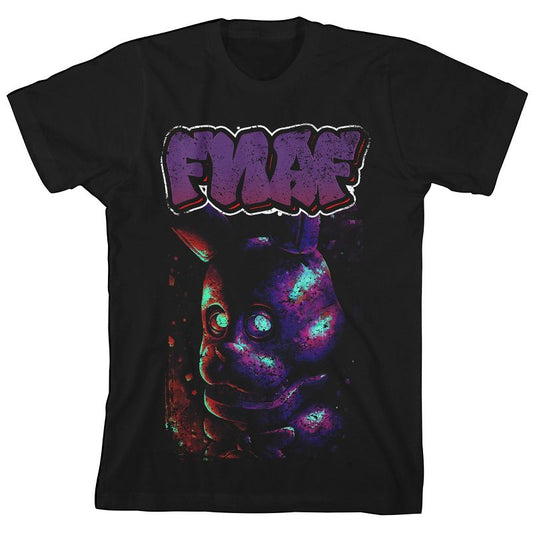 Five Nights At Freddy's Hard Mode Bonnie Crew Neck Short Sleeve Boy's Black T-shirt