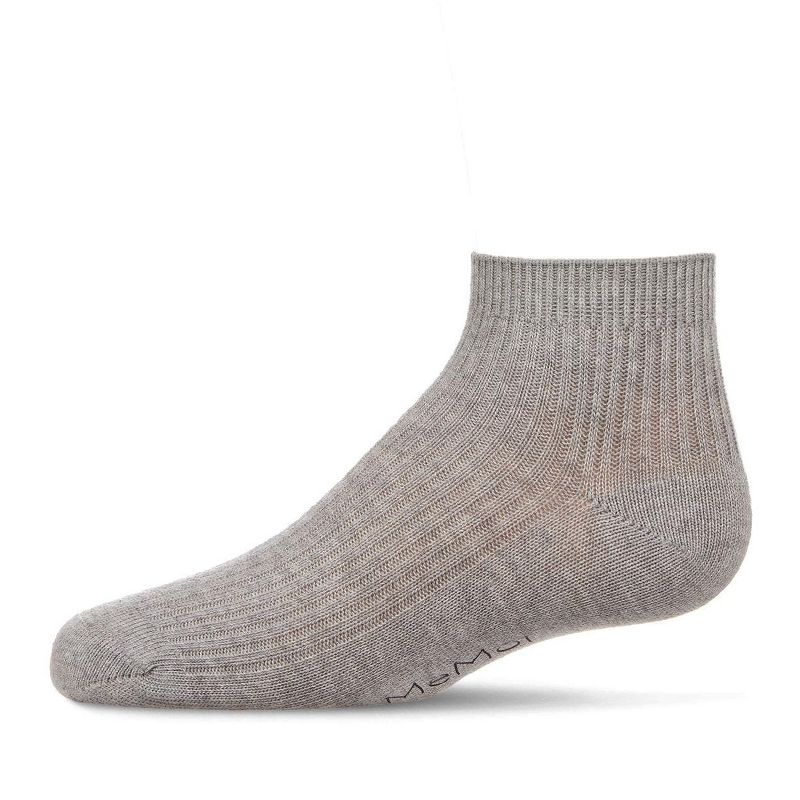 Memoi Thin Ribbed Cotton Kids Anklet Sock