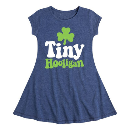 فستان قصير الأكمام بتصميم أنيق ومناسب ليوم القديس باتريك للفتيات - رسالة فورية