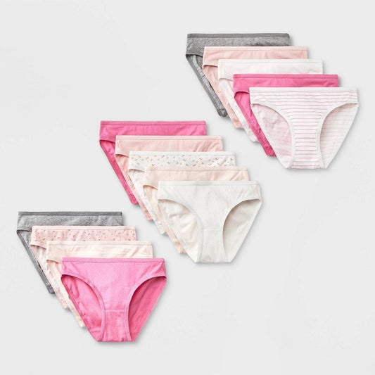 Girls' 14pk 'Floral' Cotton Bikini - Cat & Jack™