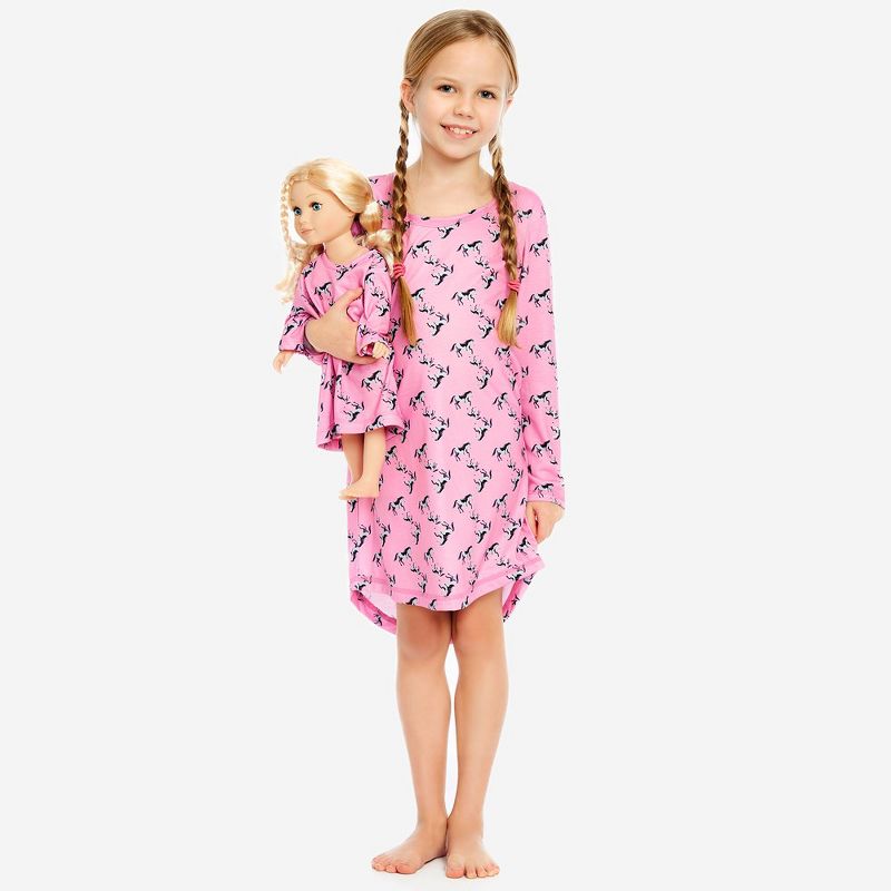 Leveret Girl and Doll Matching Nightgown