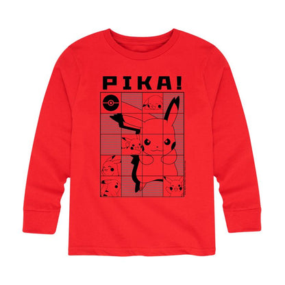 تي شيرت جرافيكي بأكمام طويلة بطبعة بيكا بيكاتشو للأولاد - بوكيمون