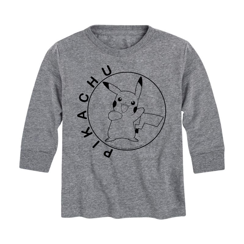 تي شيرت جرافيكي بأكمام طويلة للأولاد - بوكيمون - هابي بيكاتشو
