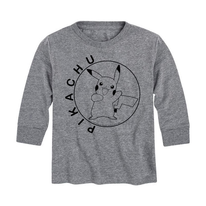 تي شيرت جرافيكي بأكمام طويلة للأولاد - بوكيمون - هابي بيكاتشو