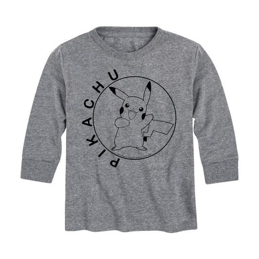 تي شيرت جرافيكي بأكمام طويلة للأولاد - بوكيمون - هابي بيكاتشو