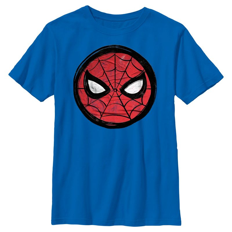 Boy's Spider-Man: Beyond Amazing Mask Sketch Circle T-Shirt