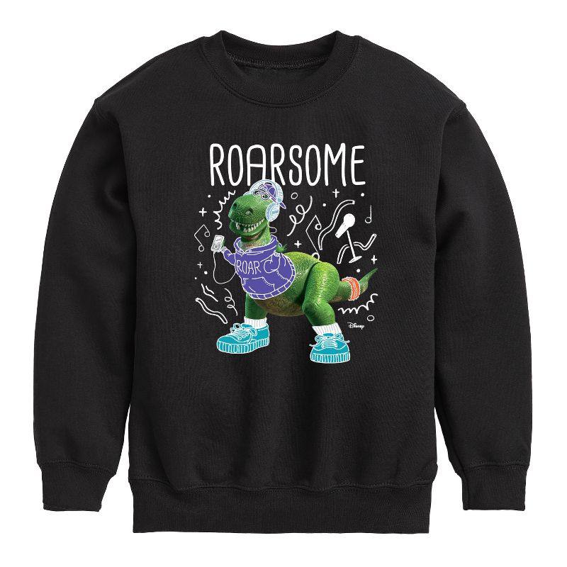 Boys' - Disney - Roarsome Graphic Long Sleeve Fleece Sweatshirt