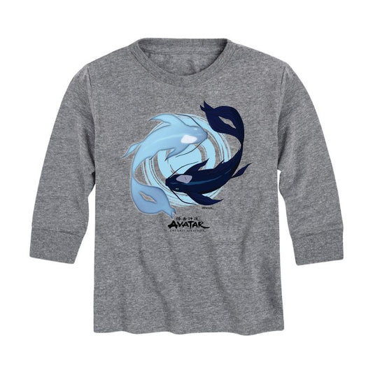 Boys' - Avatar: The Last Airbender - Moon and Ocean Spirit Koi Long Sleeve Graphic T-Shirt