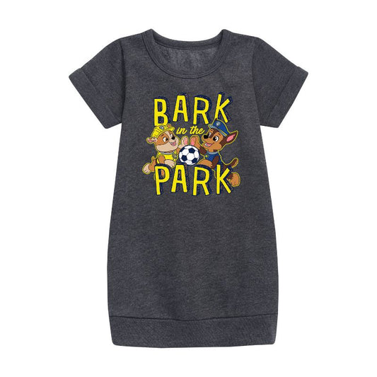 Girls' - Paw Patrol - Bark In The Park Graphic Short Sleeve Fleece Dress
