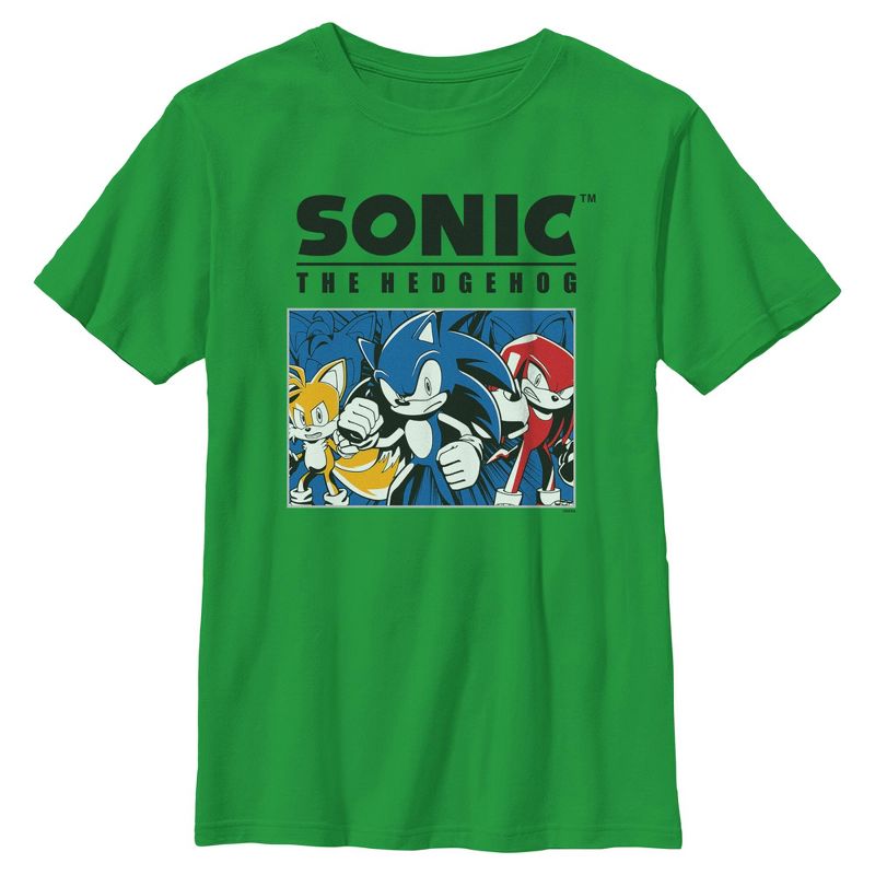 Boys Sonic the Hedgehog Trio Group Shot T Shirt