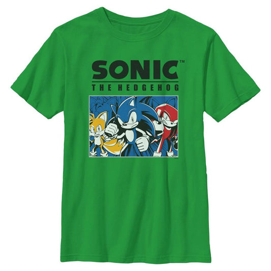 Boys Sonic the Hedgehog Trio Group Shot T Shirt