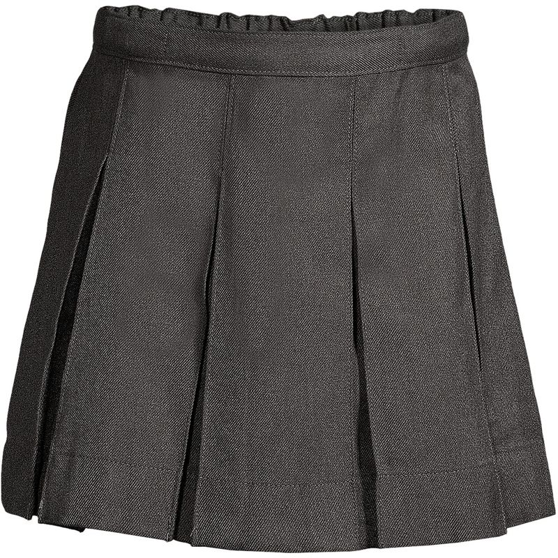 Lands' End Lands' End School Uniform Kids Solid Box Pleat Skirt Top of Knee