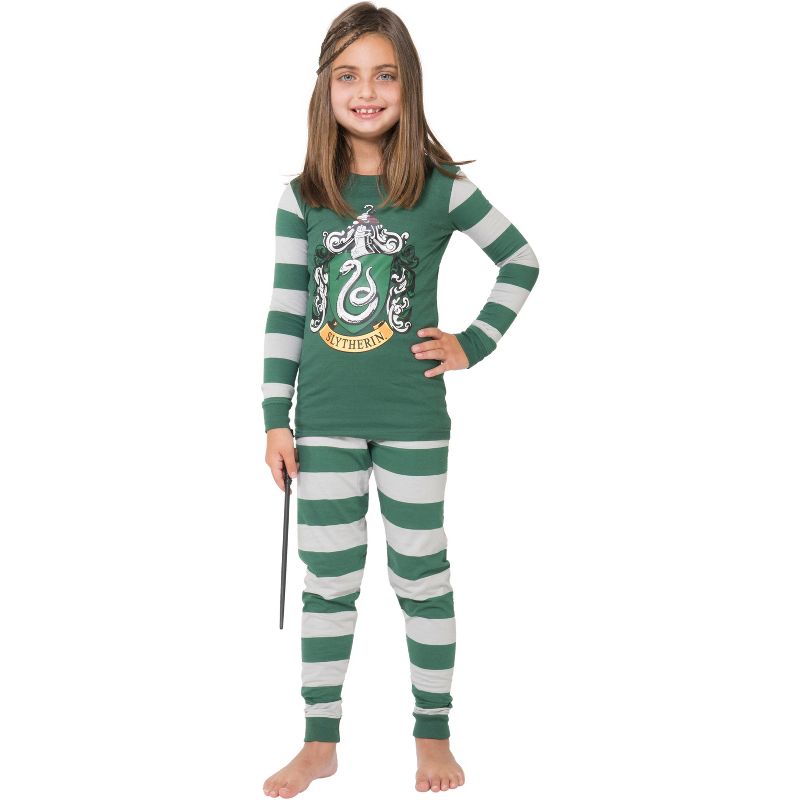 Harry Potter Kids Cotton Tight Fit Crest Pajamas All 4 Hogwarts Houses Available