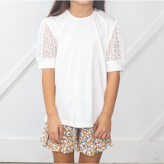 Girl Just Like Mama Lace Sleeve Top - Southern Grace