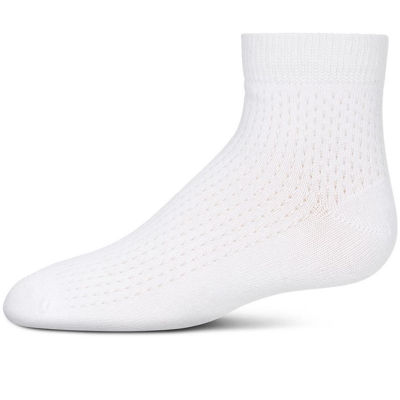 Memoi Girls' Pointelle Dot Anklet Socks