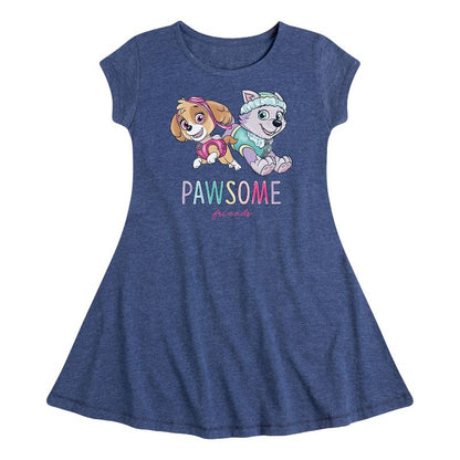 Girls' - Paw Patrol - Pawsome Friends Fit & Flair Cap Sleeve Dress