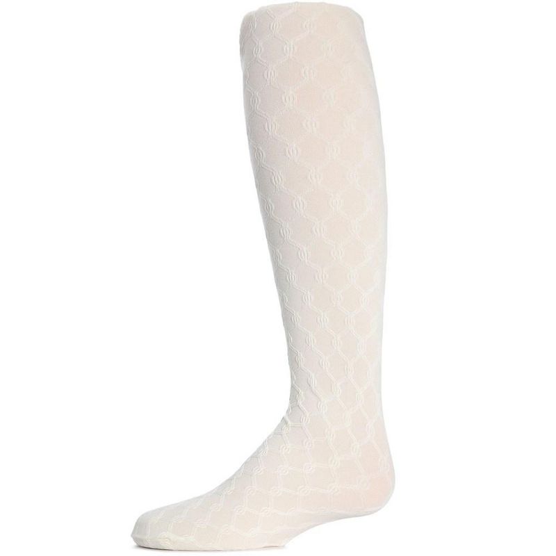 Memoi Girls' Unique Link Opaque Tights