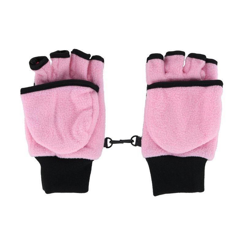 قفاز Iceberg Polar Wear للفتيات من الصوف الشتوي القابل للتحويل بدون أصابع إلى قفاز