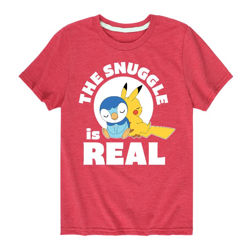 تي شيرت جرافيكي بأكمام قصيرة للأولاد - بوكيمون - ذا سناغل إز ريل بيكاتشو وبيبلوب