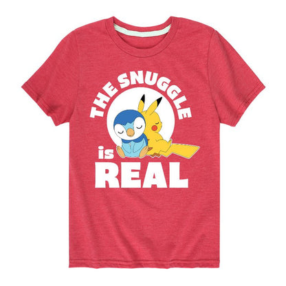 تي شيرت جرافيكي بأكمام قصيرة للأولاد - بوكيمون - ذا سناغل إز ريل بيكاتشو وبيبلوب