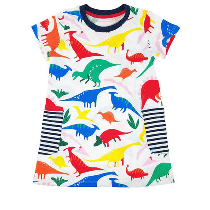 Wrapables Girls Casual Print Cotton Dress